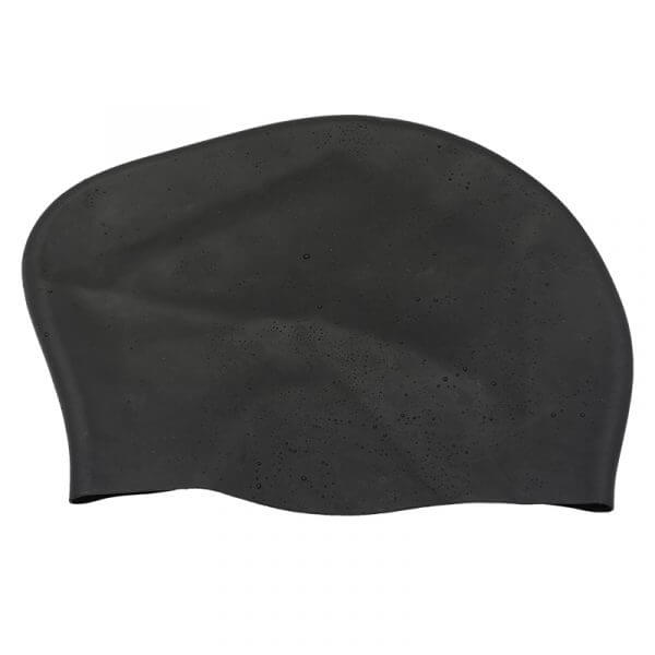 black long hair swim cap